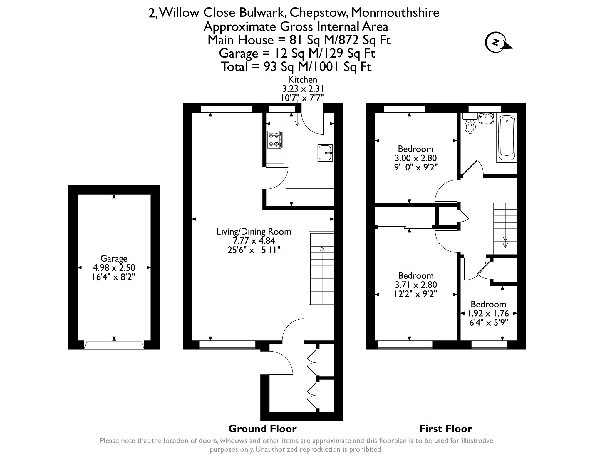 2, Willow Close, Bulwark, Chepstow floorplan