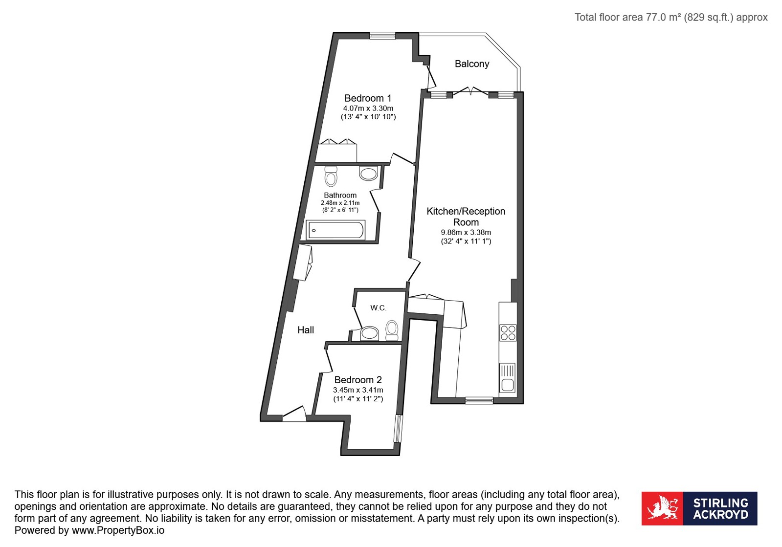 Flat 4, 320, Station Road, Harrow floorplan