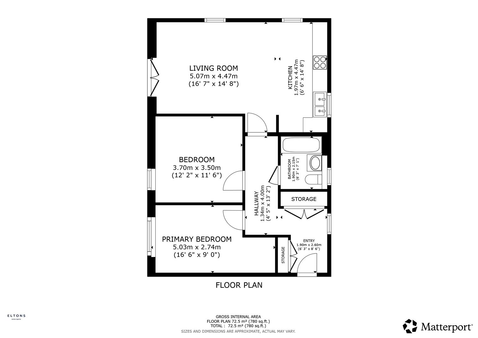 Flat 2, Orion Court, 10 William Belt Road, Pease Pottage floorplan