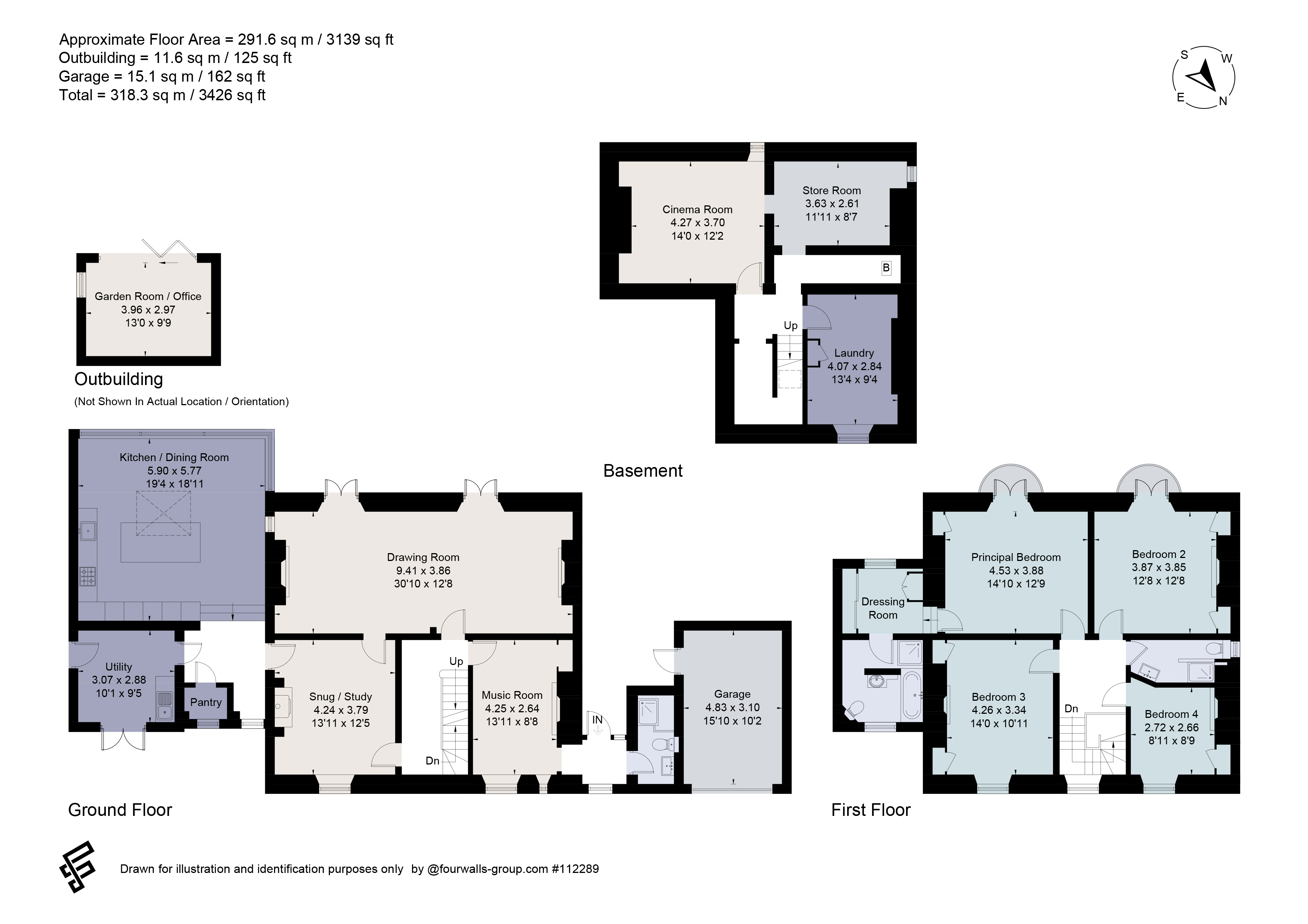Belle-Vue Villa, 7, Bathwick Hill, Somerset floorplan