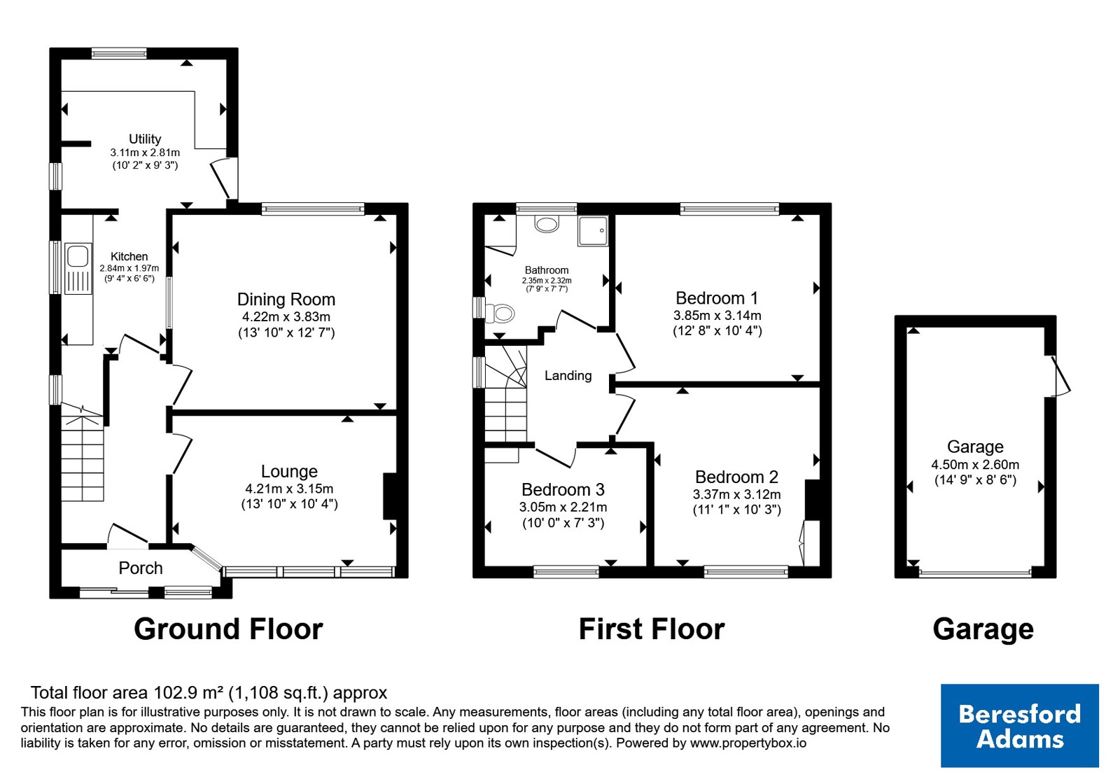 2, Glanogwen, Bangor floorplan