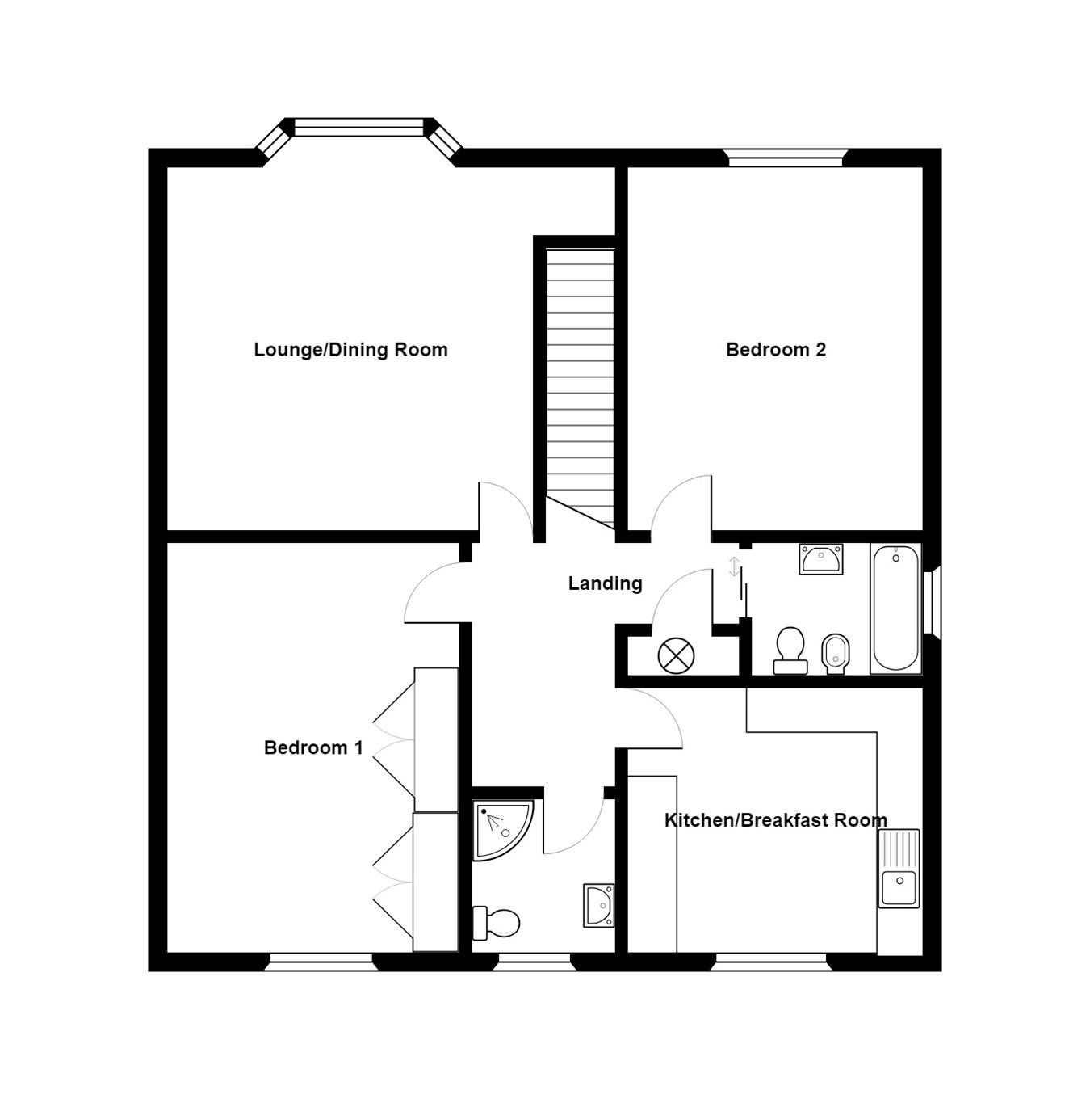 2 Bedrooms Flat for sale in Atherfield House, Holliers Hill, Bexhill On Sea TN40