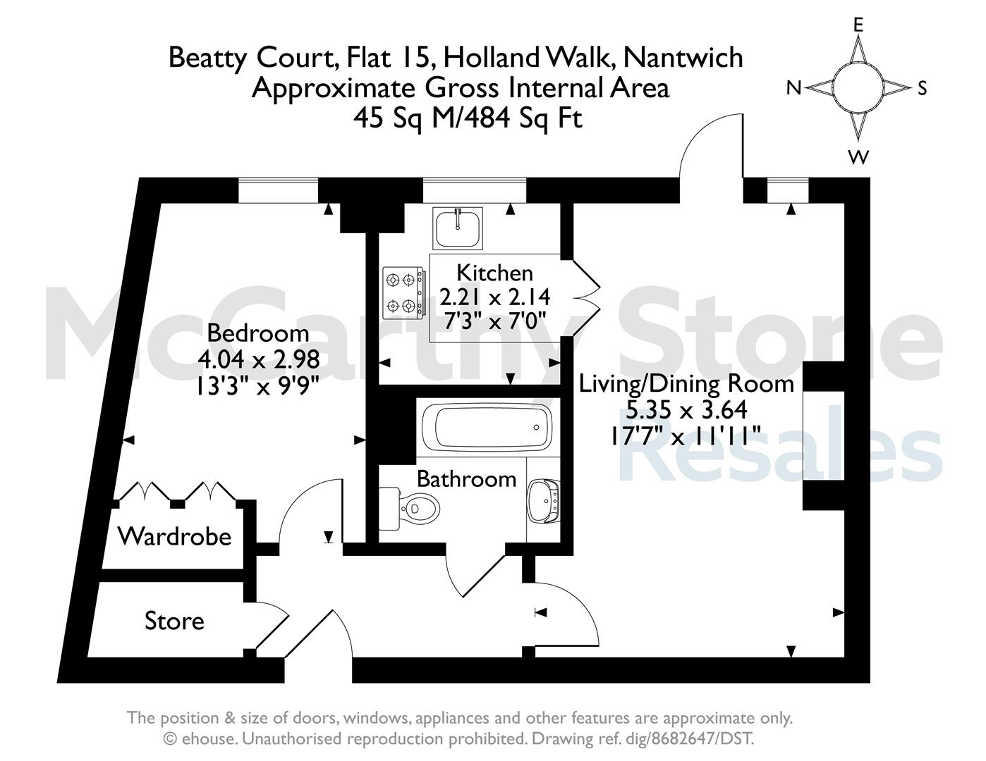 15 Beatty Court, Holland Walk, Nantwich floorplan