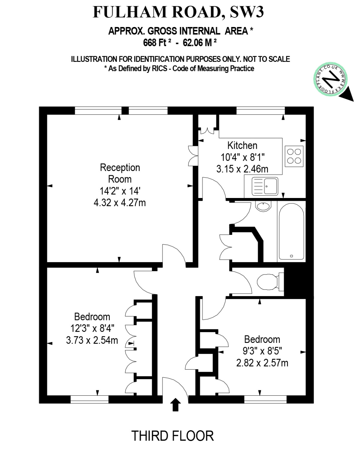 2 Bedrooms Flat to rent in Fulham Road, Fulham SW3