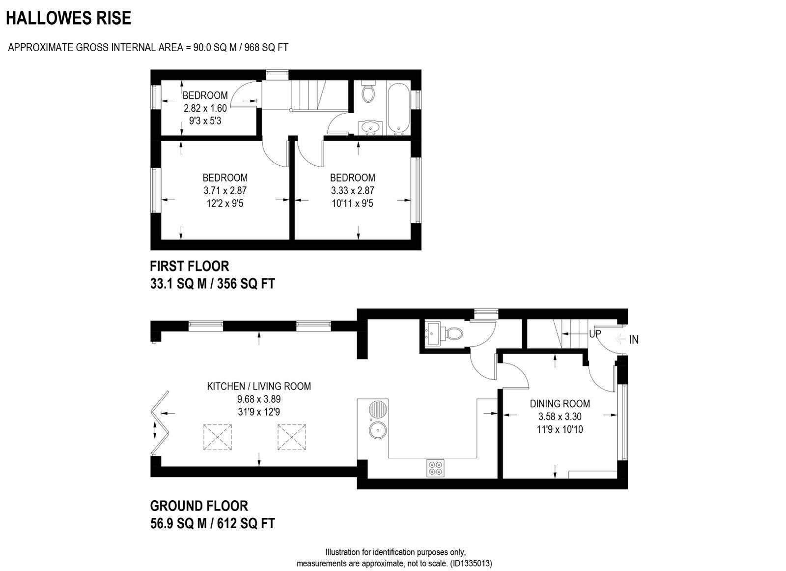 54, Hallowes Rise, Dronfield floorplan