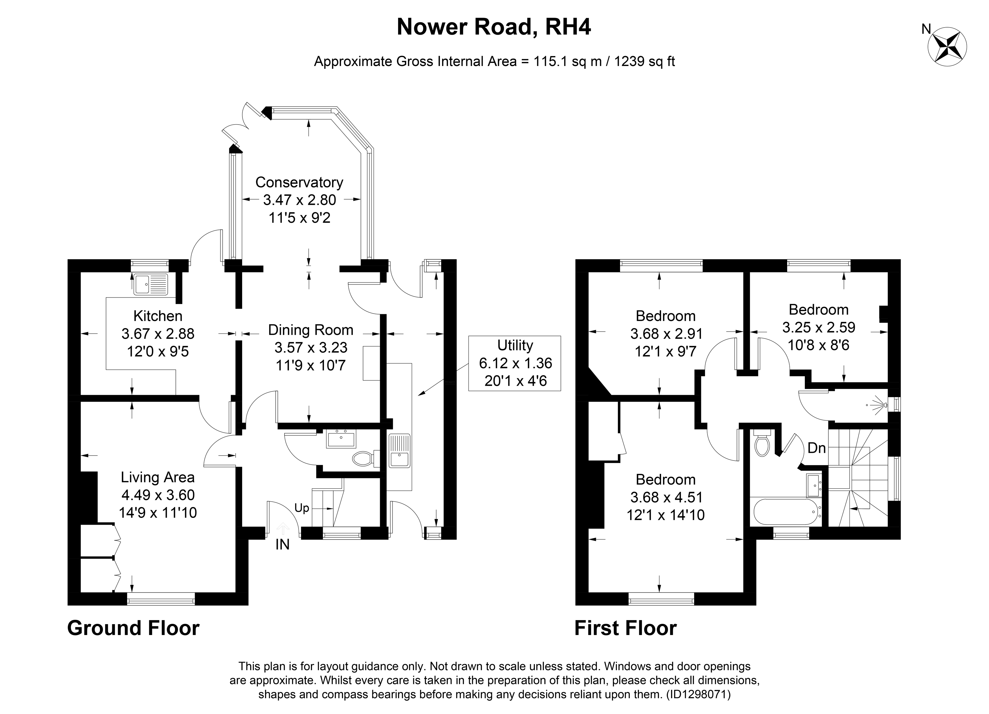 106, Nower Road, Dorking floorplan