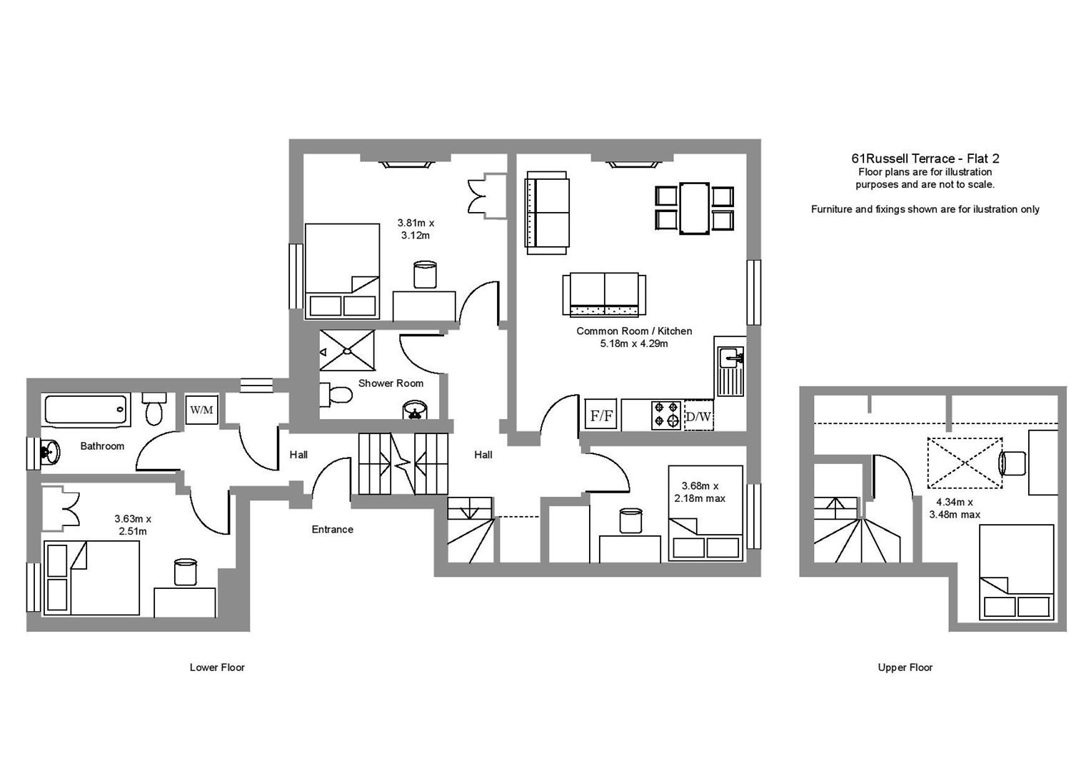 61, Russell Terrace, Leamington Spa floorplan
