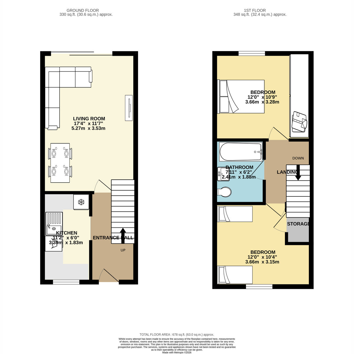 56, Bynghams, Harlow floorplan
