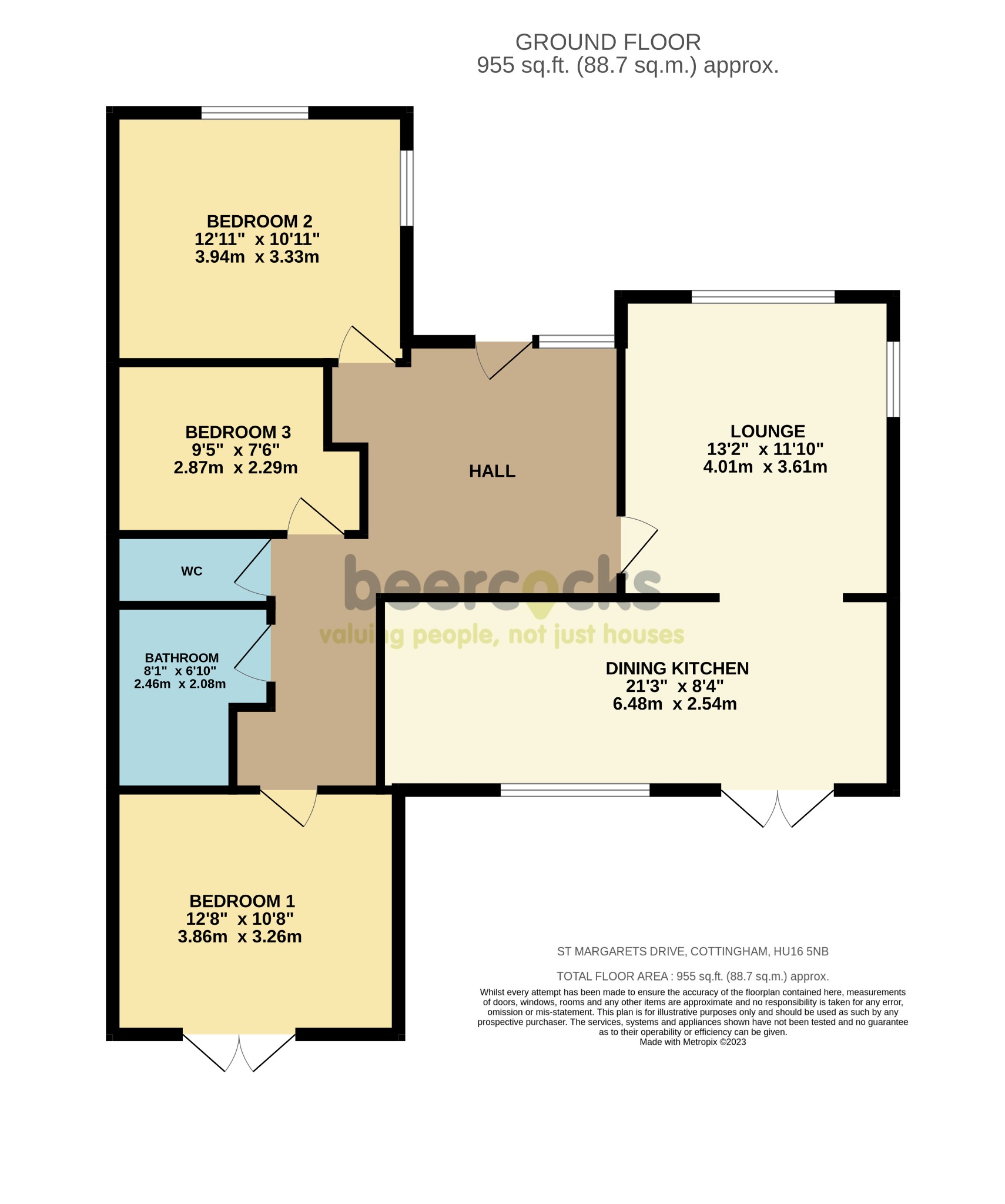 St. Margarets Avenue, Cottingham HU16, 3 bedroom detached bungalow for