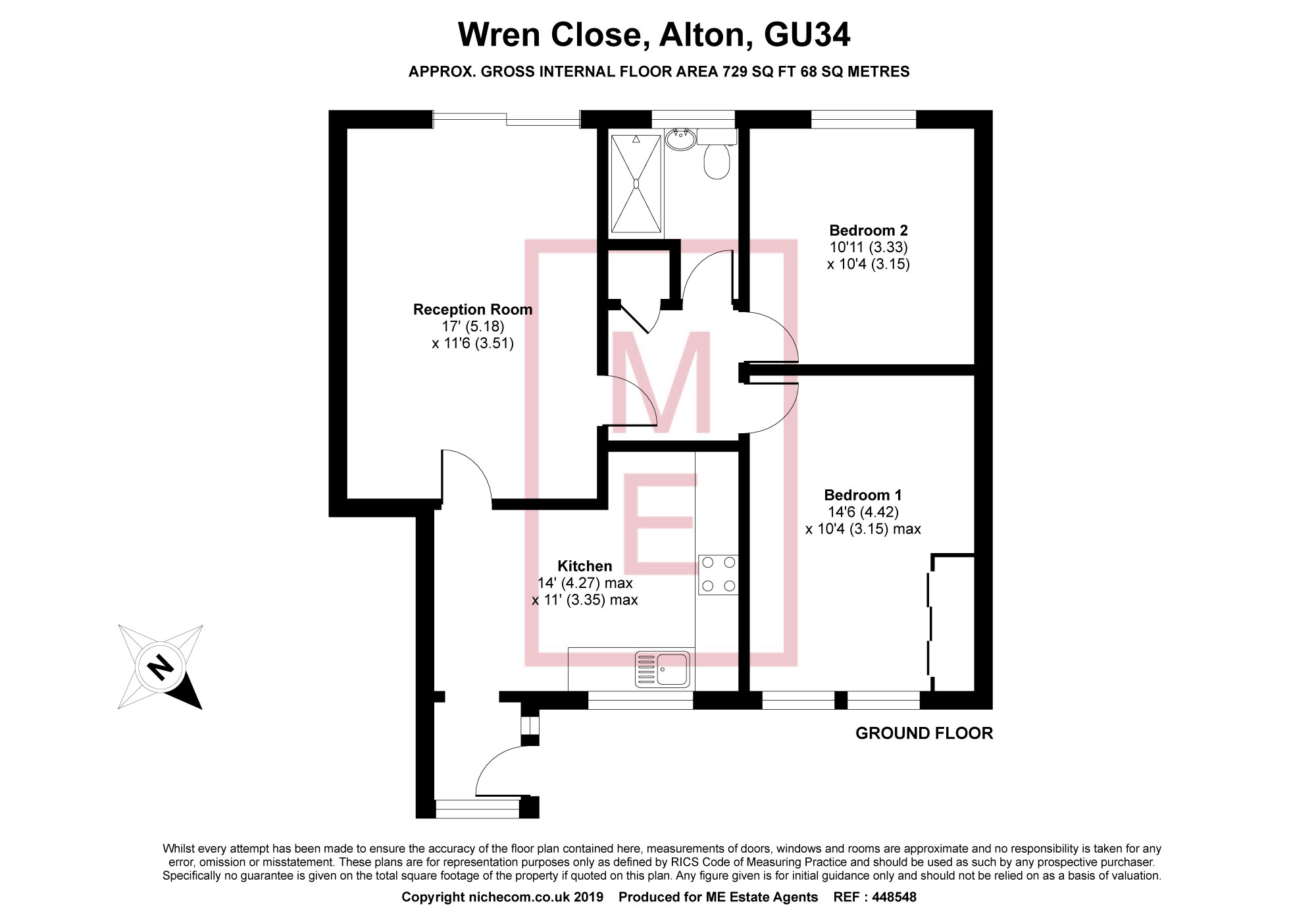 2 Bedrooms Flat for sale in Wren Close, Alton GU34