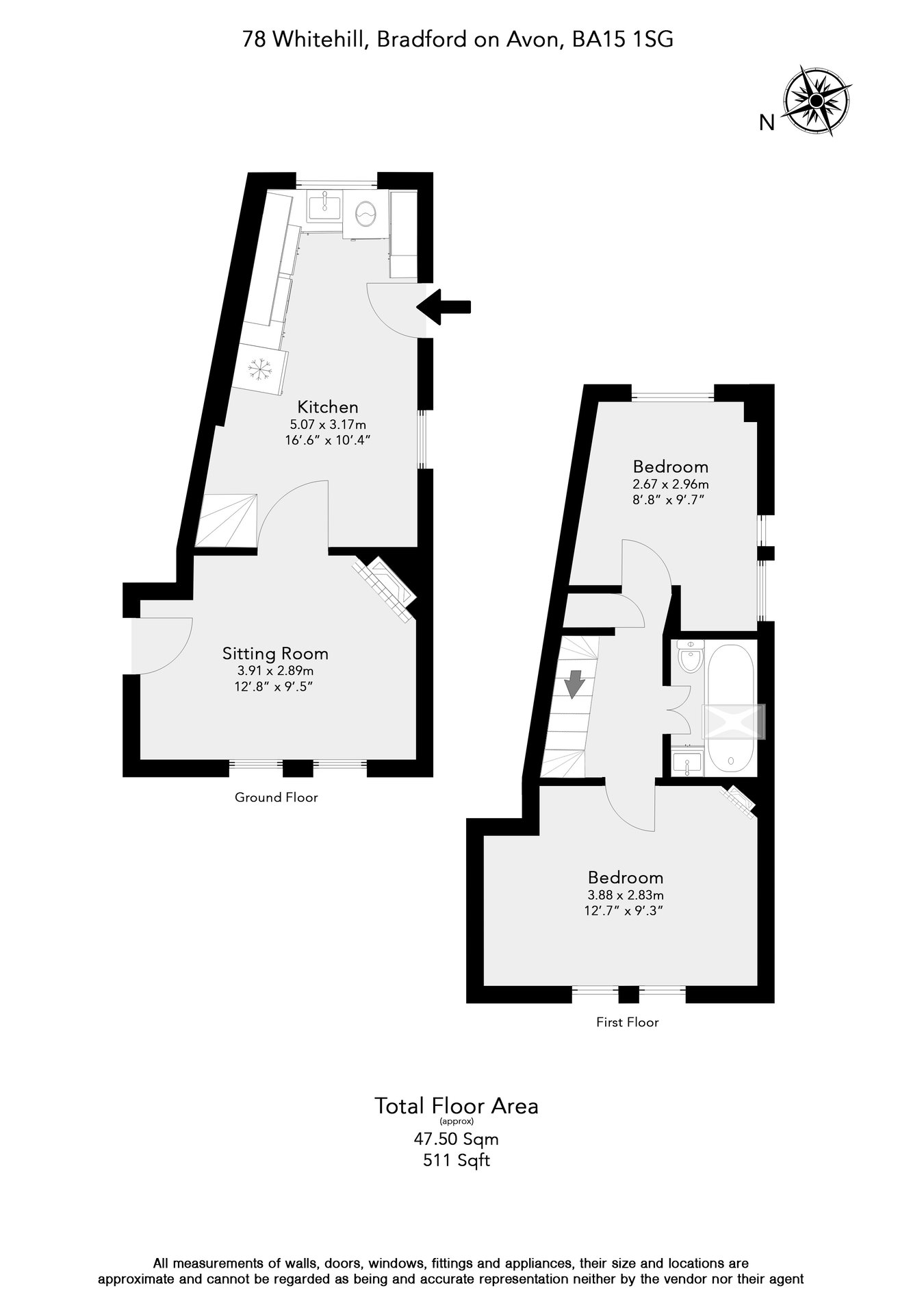78, Whitehill, Bradford on Avon, BA15 floorplan