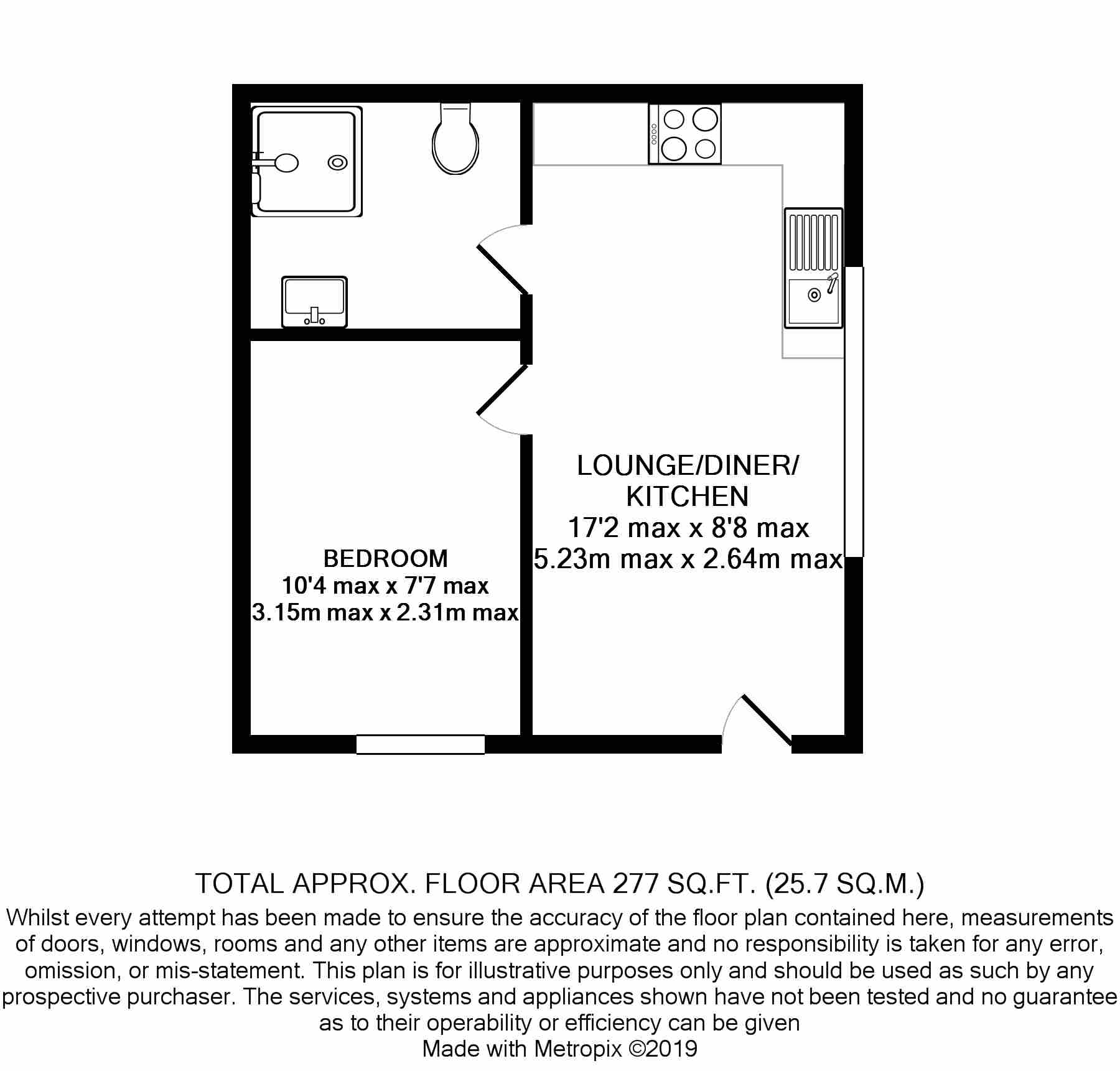 1 Bedrooms Flat to rent in Halleys Walk, Addlestone, Surrey KT15