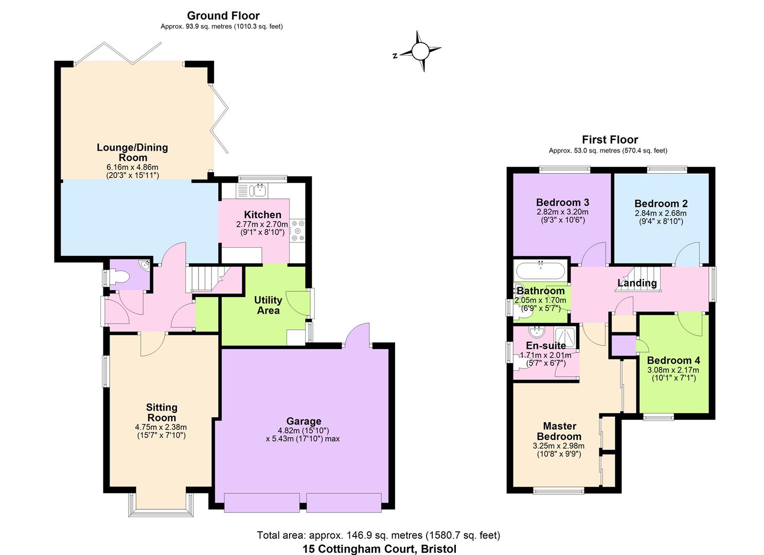 15, Cottington Court, Bristol floorplan