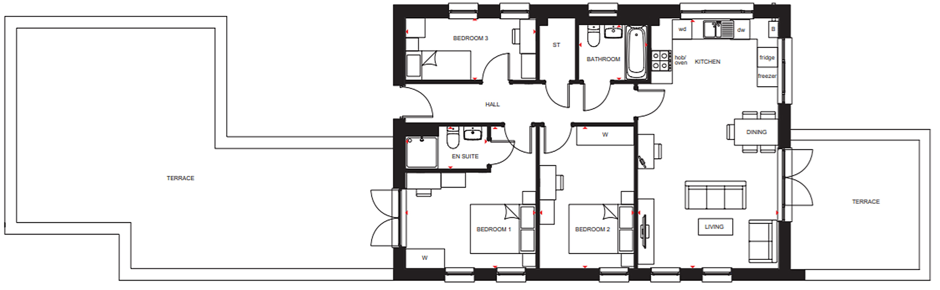 Plot 219 The Courtyard,, Darwin Green, Cambridge floorplan