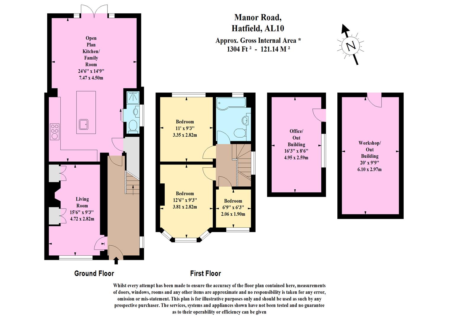 3 Bedrooms Semi-detached house to rent in Manor Road, Hatfield AL10