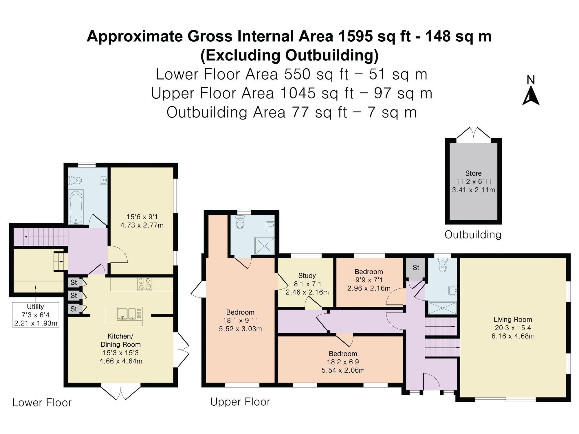 1 St. Pirans Close, St. Austell floorplan
