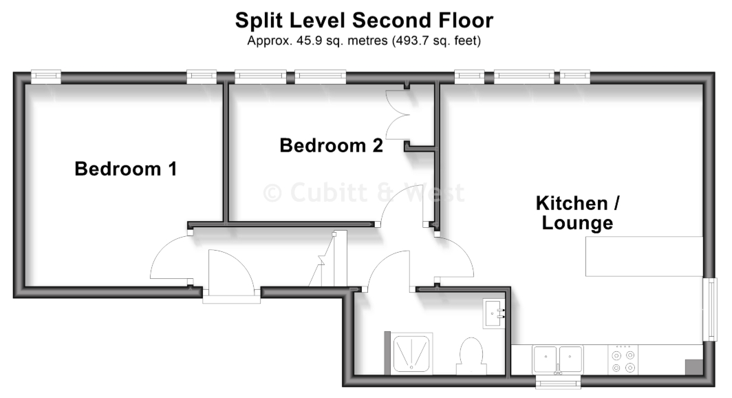 4 Central Apartments, 1, Dean Street, Brighton floorplan