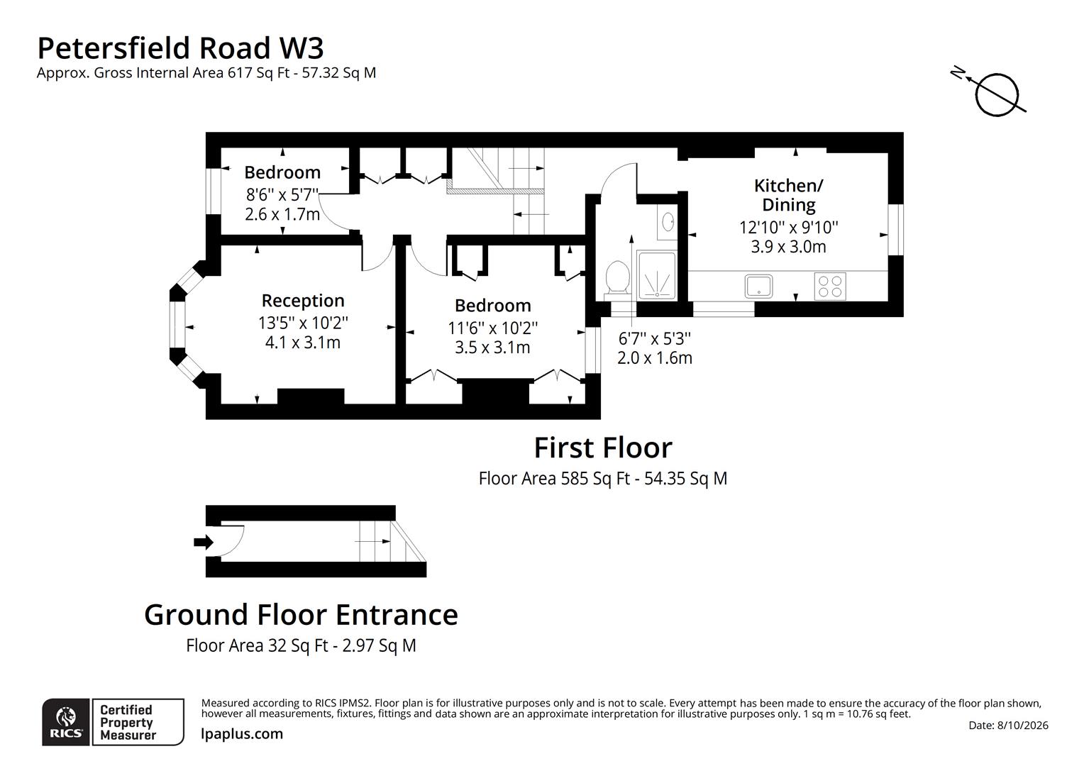 5A, Petersfield Road, Acton floorplan