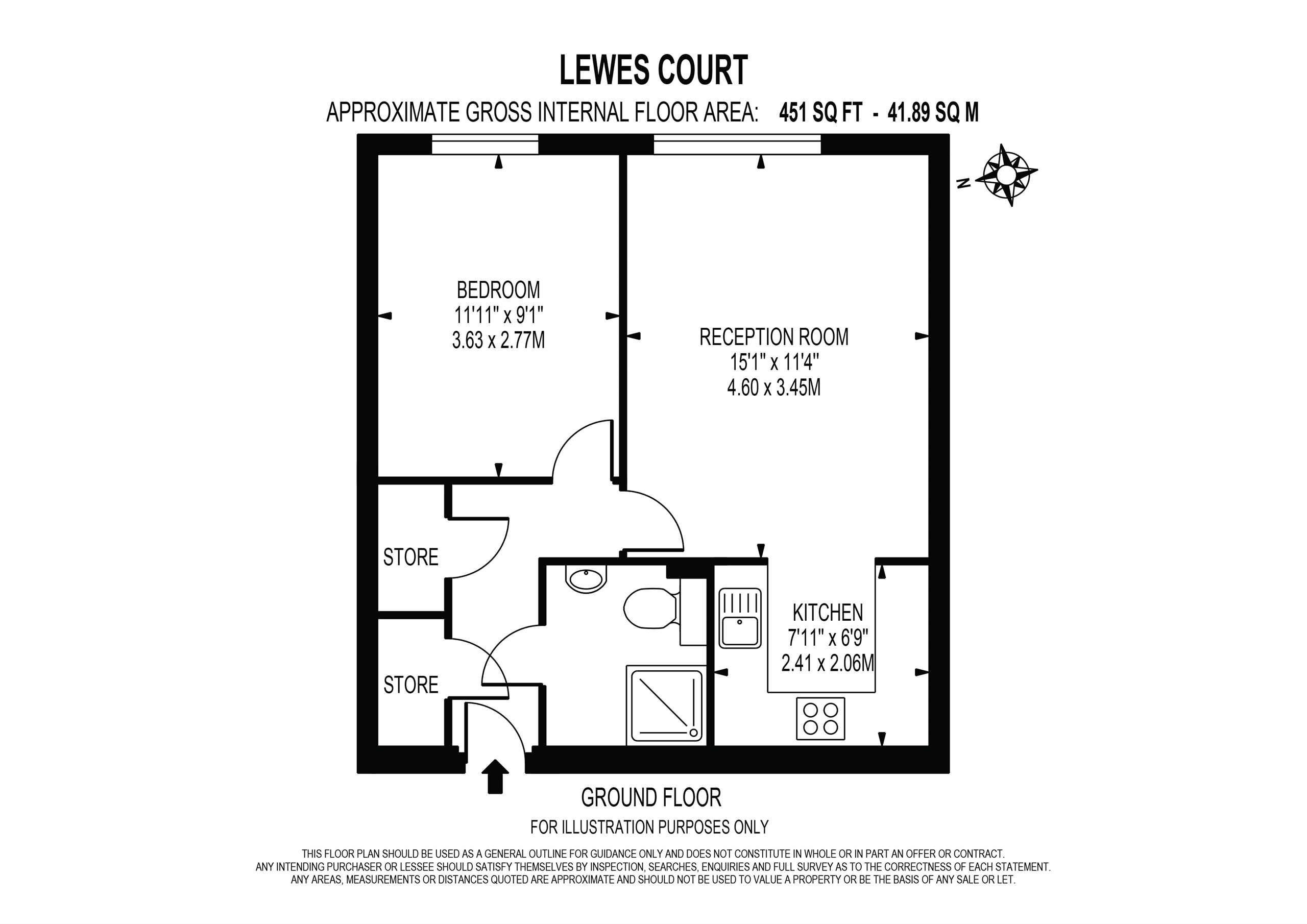Flat 6, Lewes Court, 1, Chatsworth Place, Mitcham floorplan