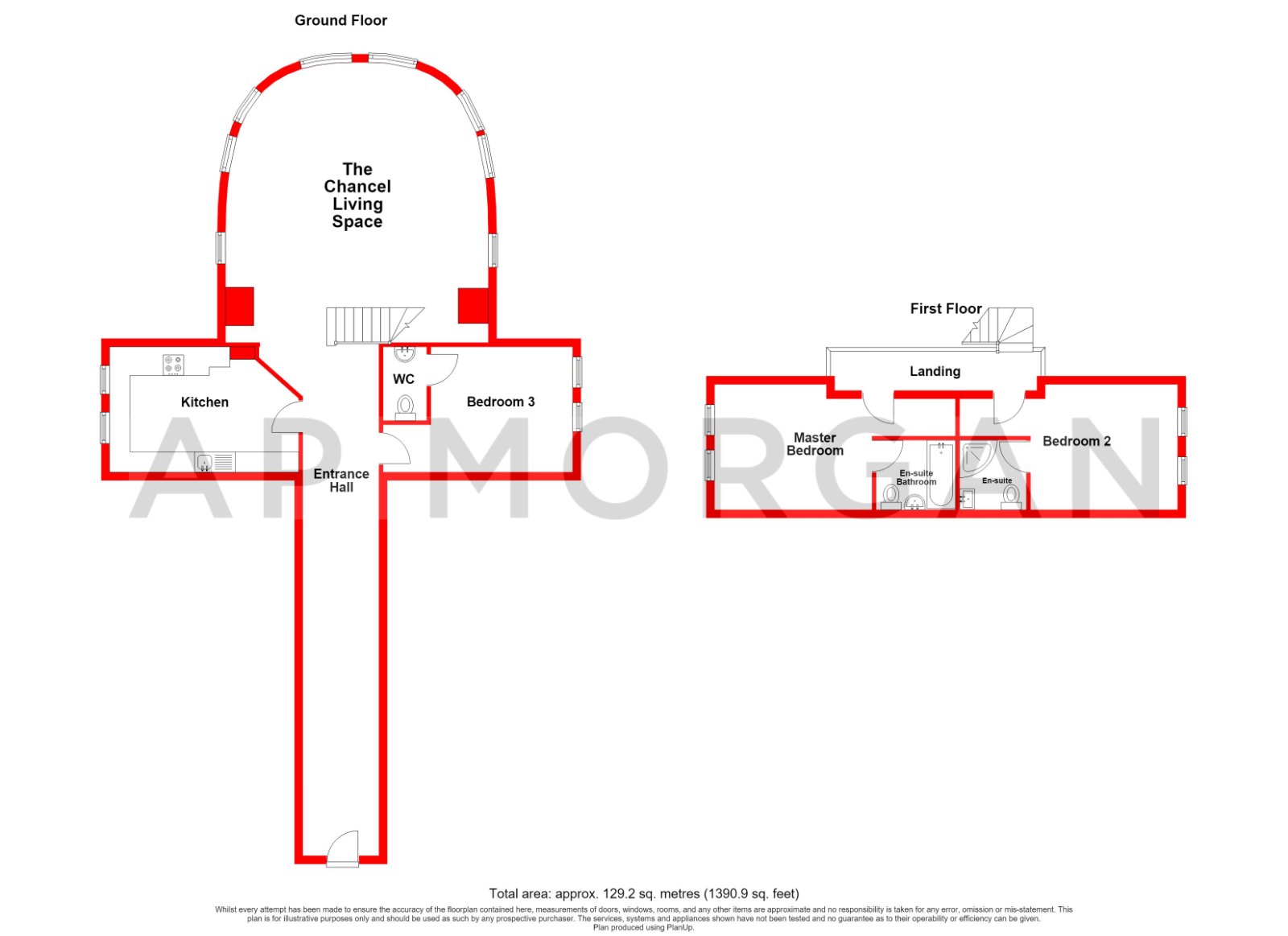 Apartment 2, The Chapel, 7, Nightingale Grove, Birmingham floorplan