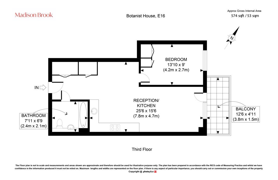 Apartment 305,, Botanist House, Royal Victoria Dock floorplan