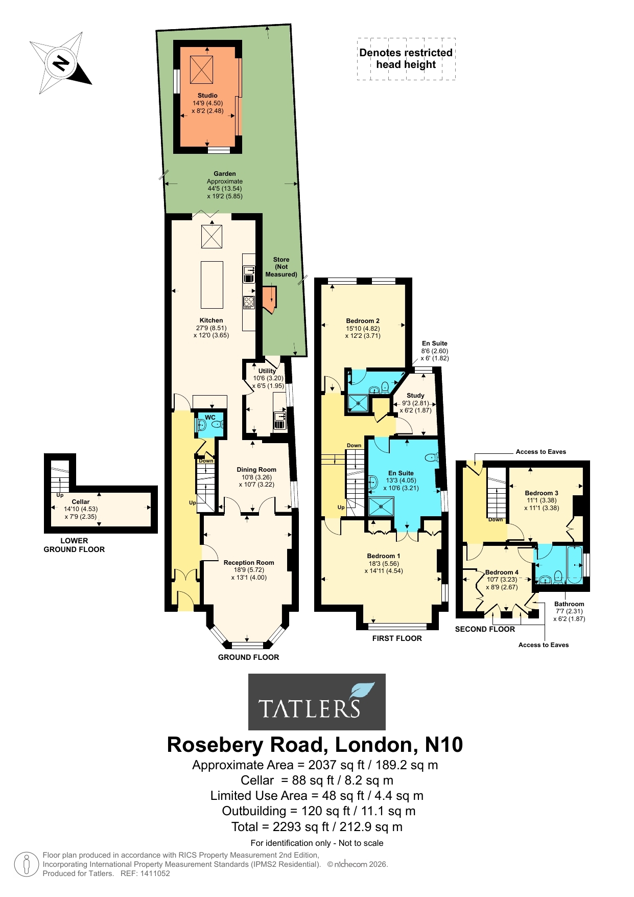 14, Rosebery Road, London floorplan