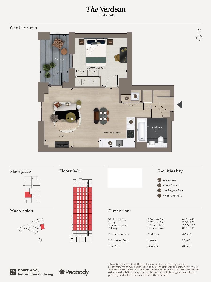 1908 The Aster,, London floorplan