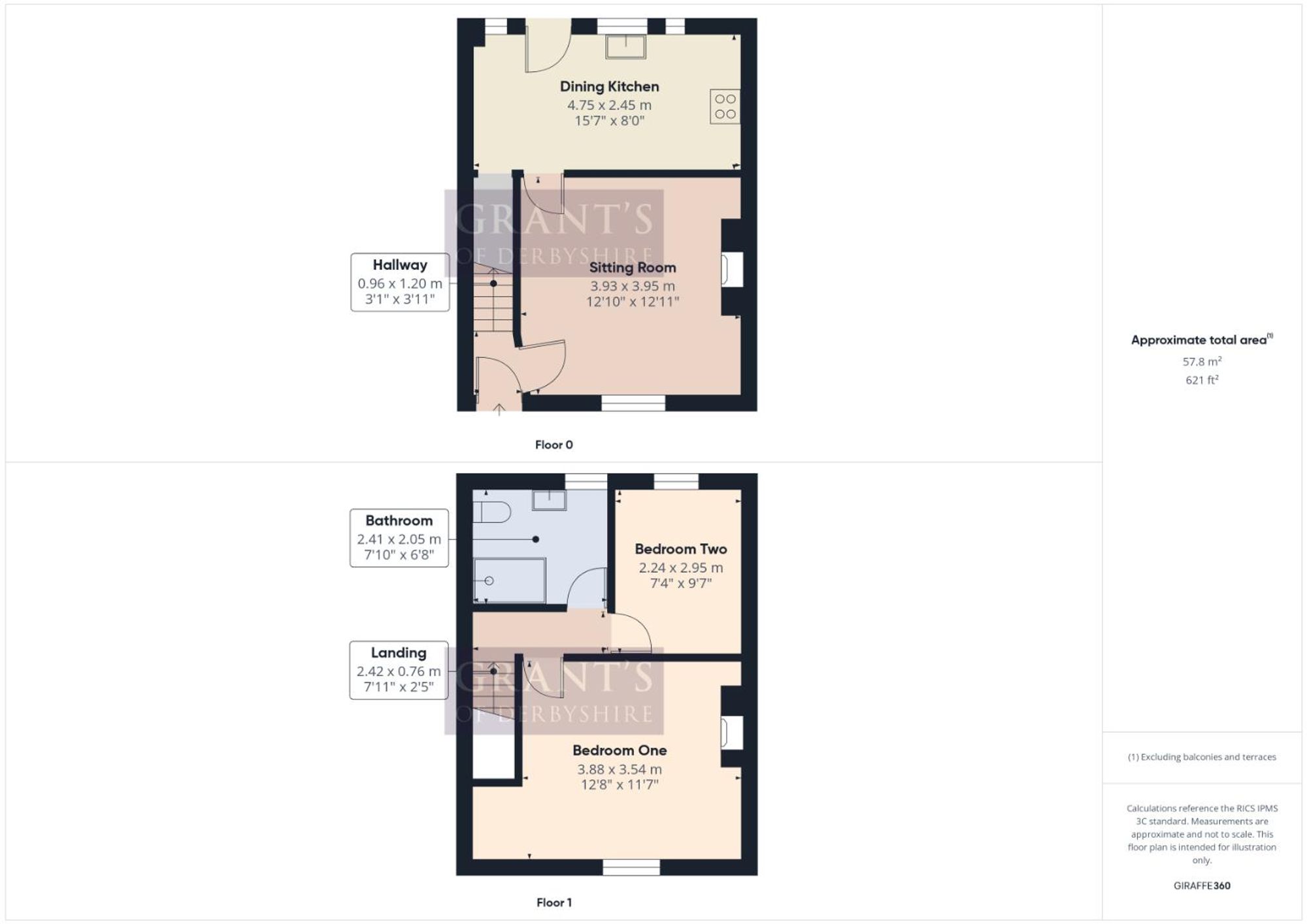 21 The Lanes, Matlock floorplan