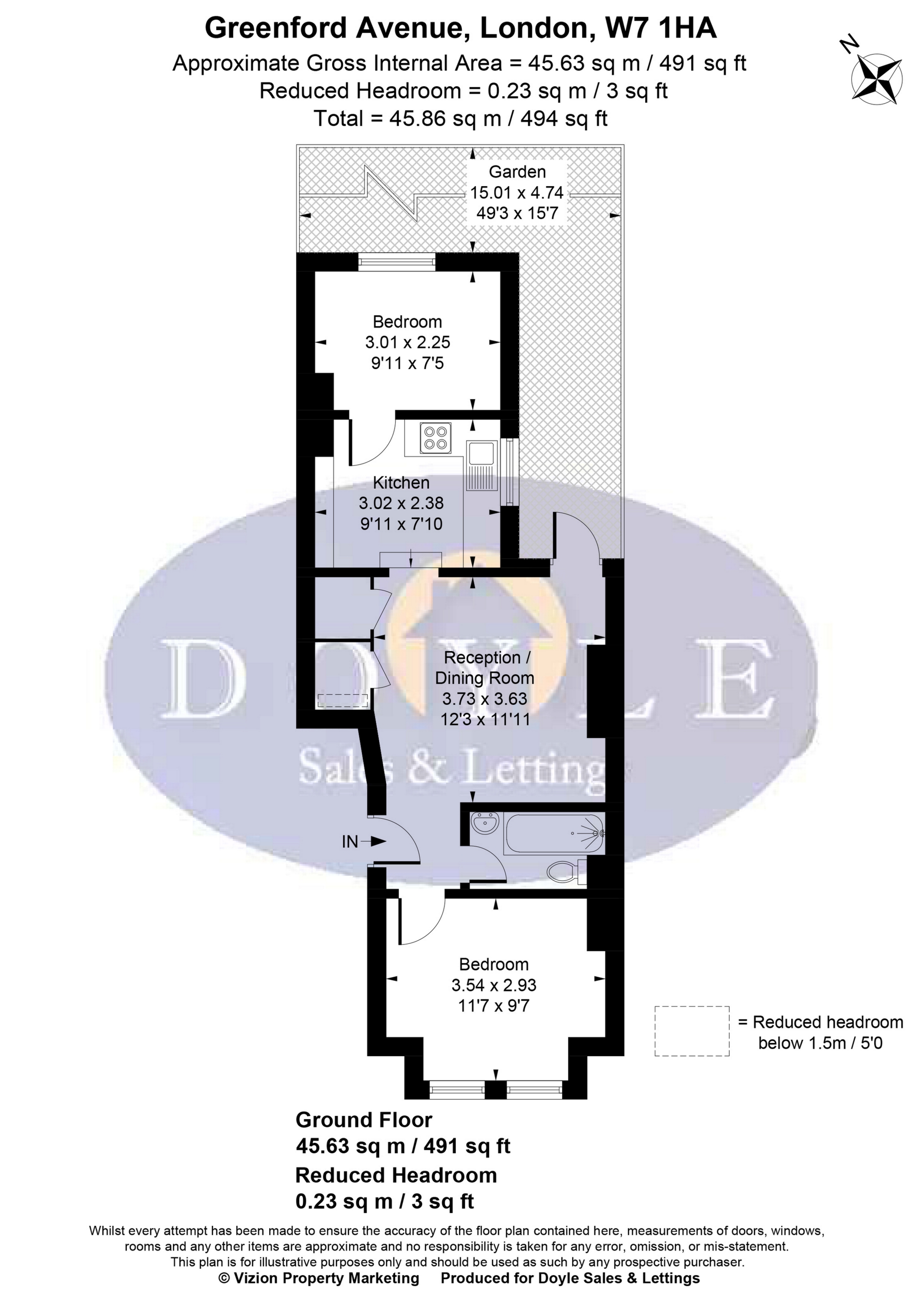 Ground Floor Flat 117, Greenford Avenue, London floorplan