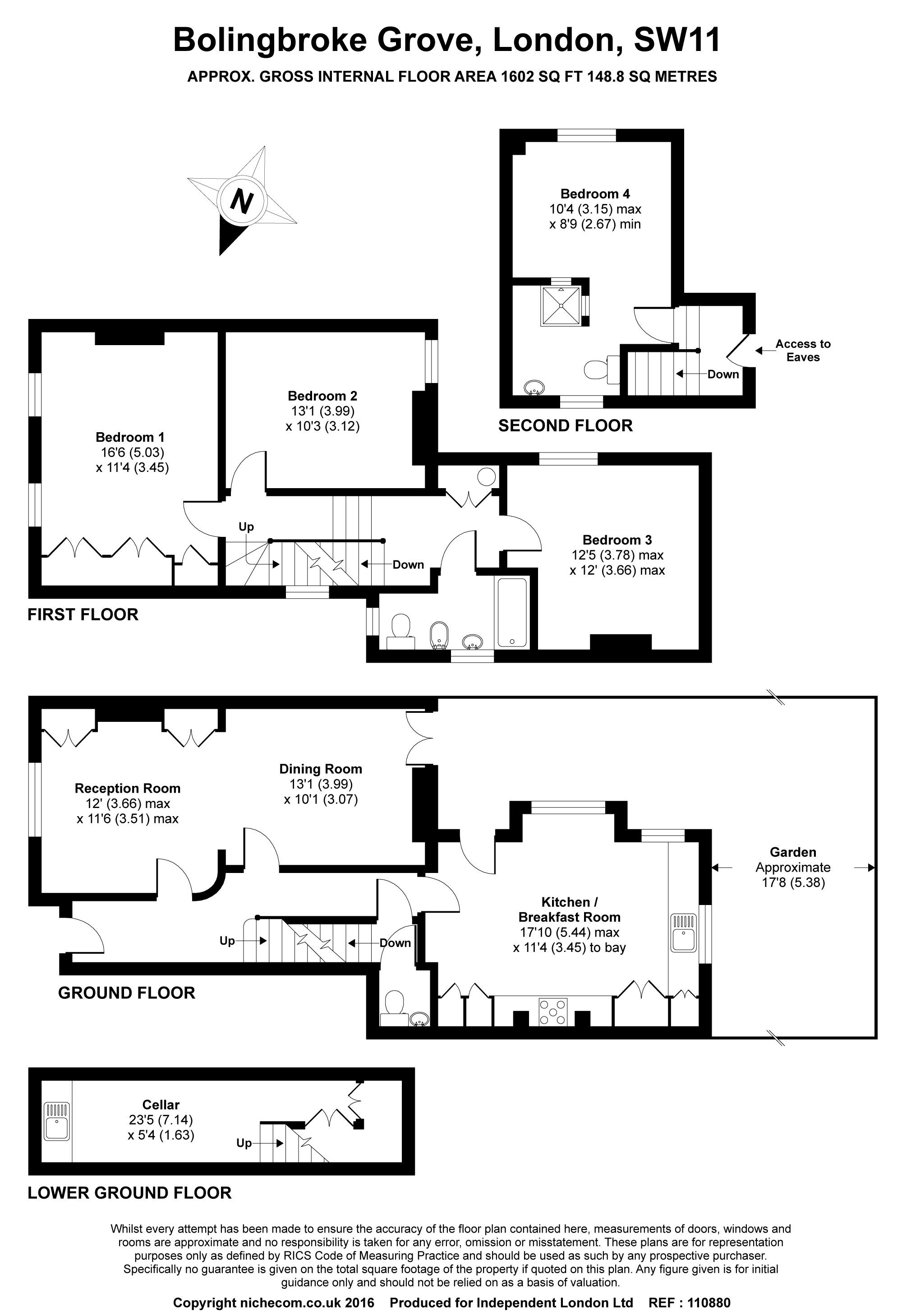 106 Bolingbroke Grove, London floorplan