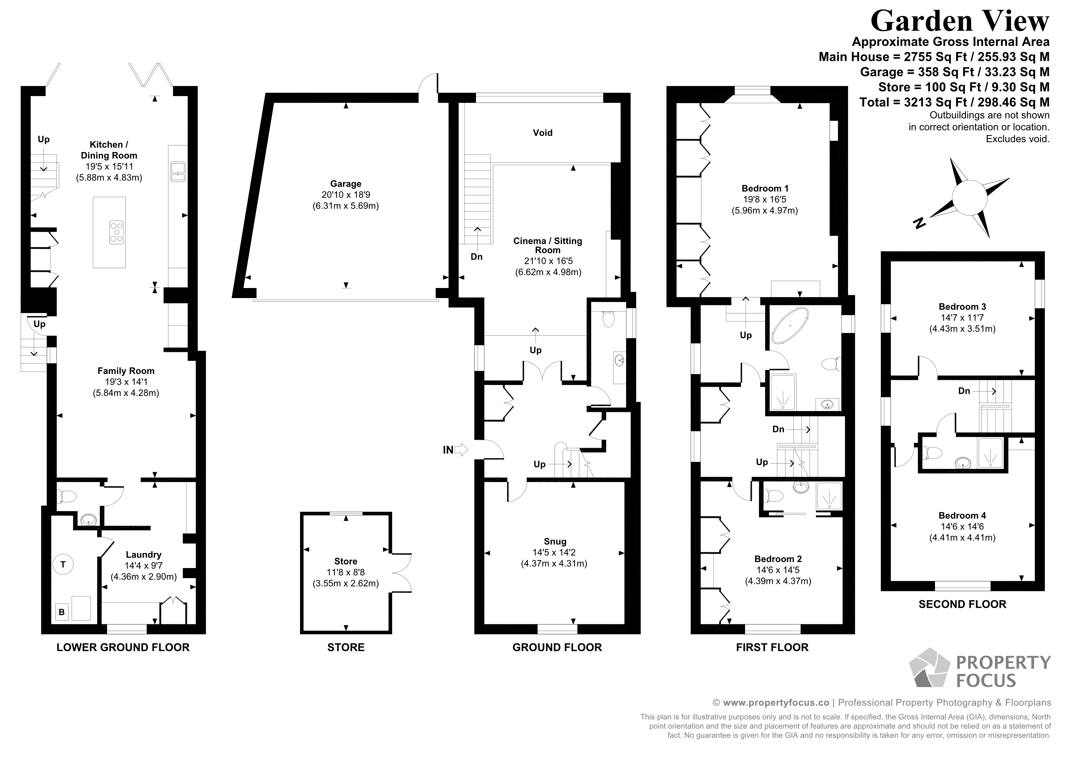 Garden View, 13, Castle Road, Southsea floorplan