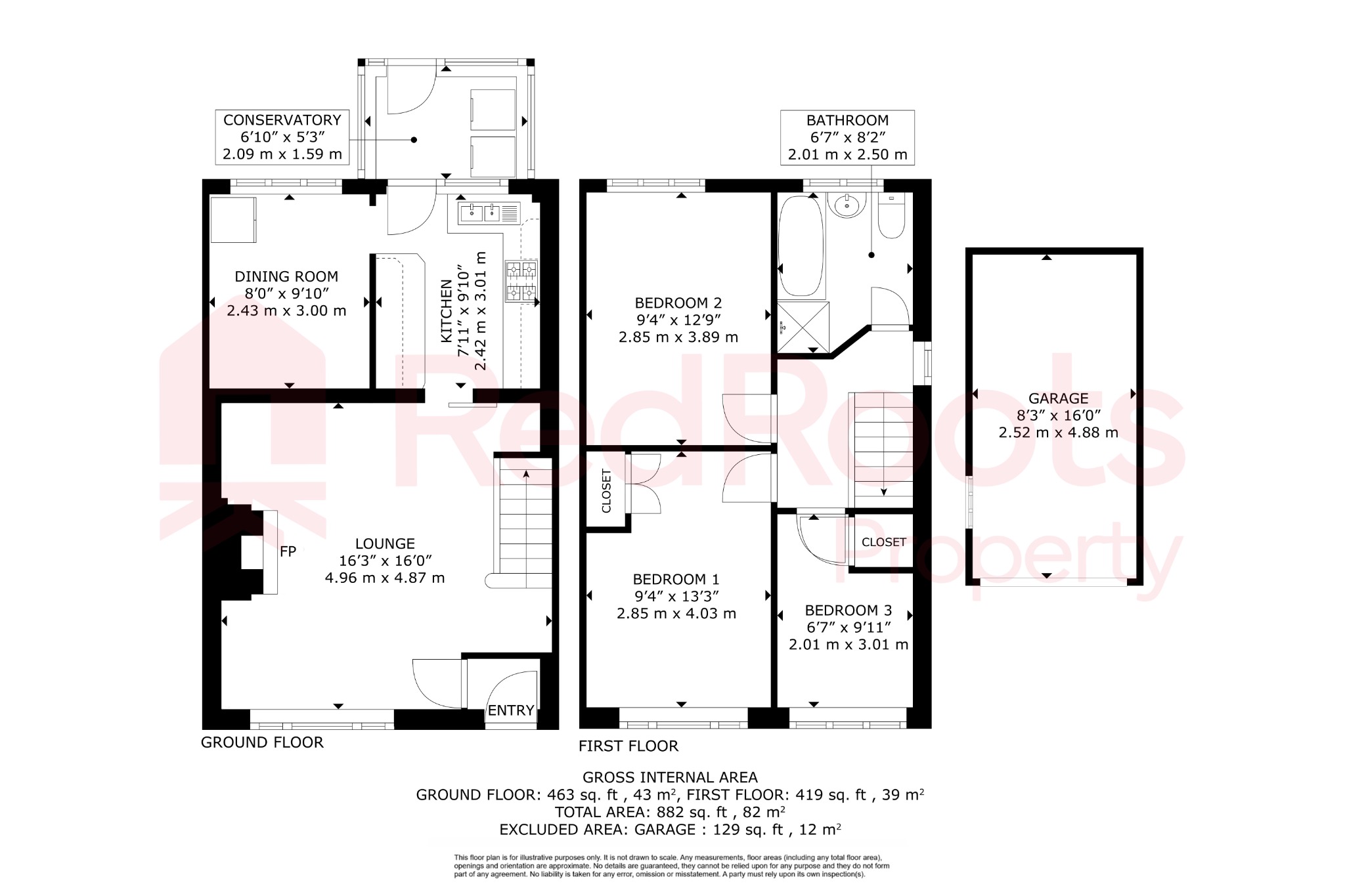 3 Purston Park Court, Featherstone, West Yorkshire floorplan