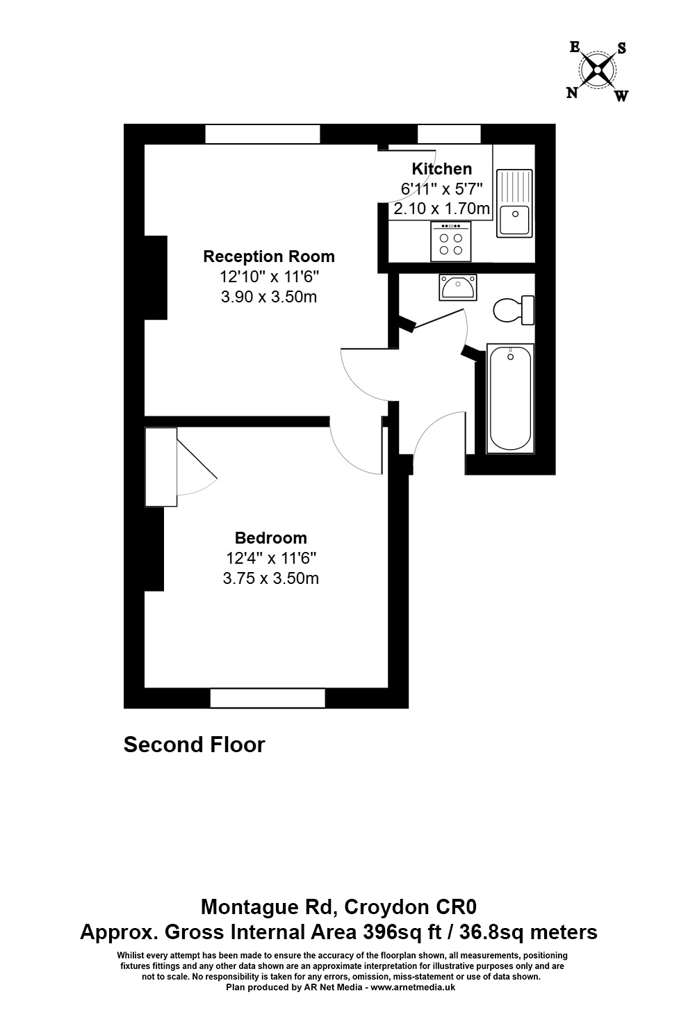 12B, Montague Road, Surrey floorplan