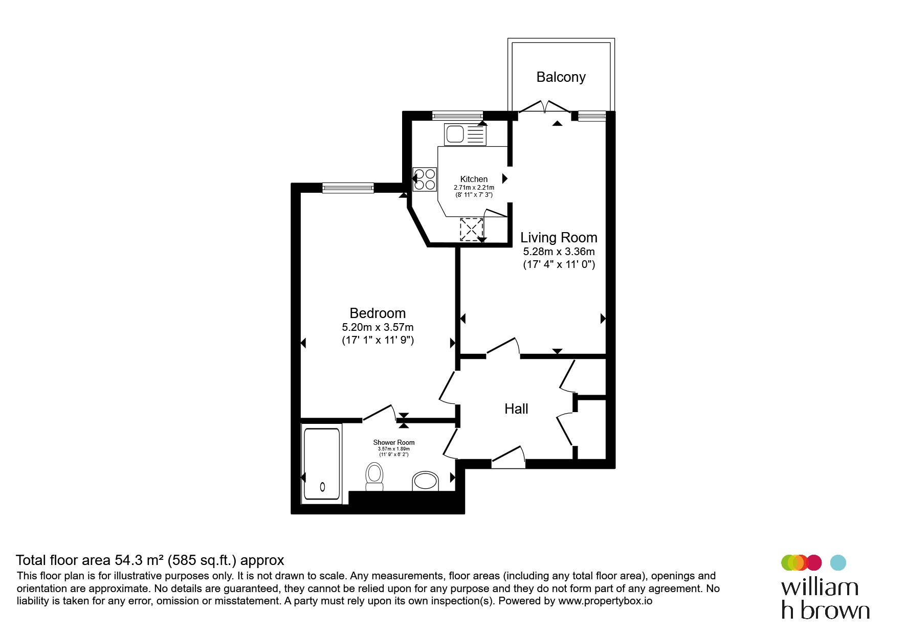 Flat 48, The Laureates, Shakespeare Road, Leeds floorplan