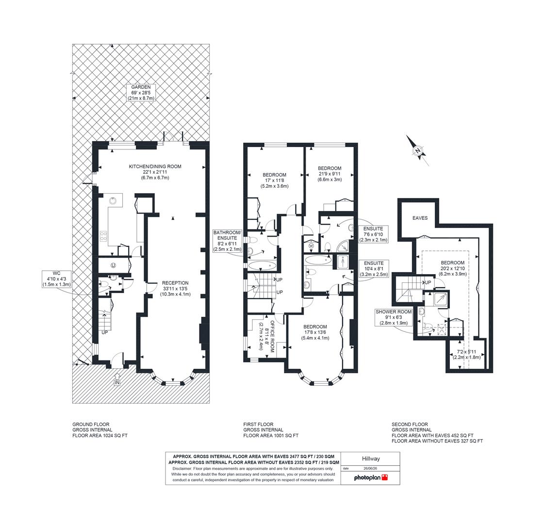 56, Hillway, London floorplan