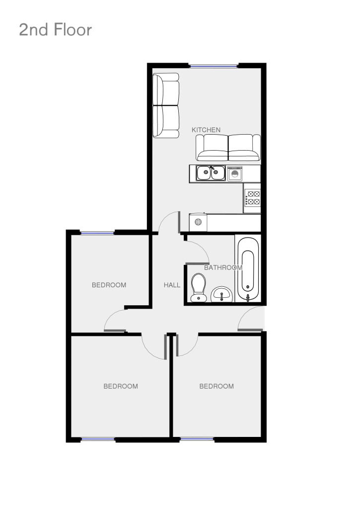 Flat C, 18, Llanbleddian Gardens, Cardiff floorplan