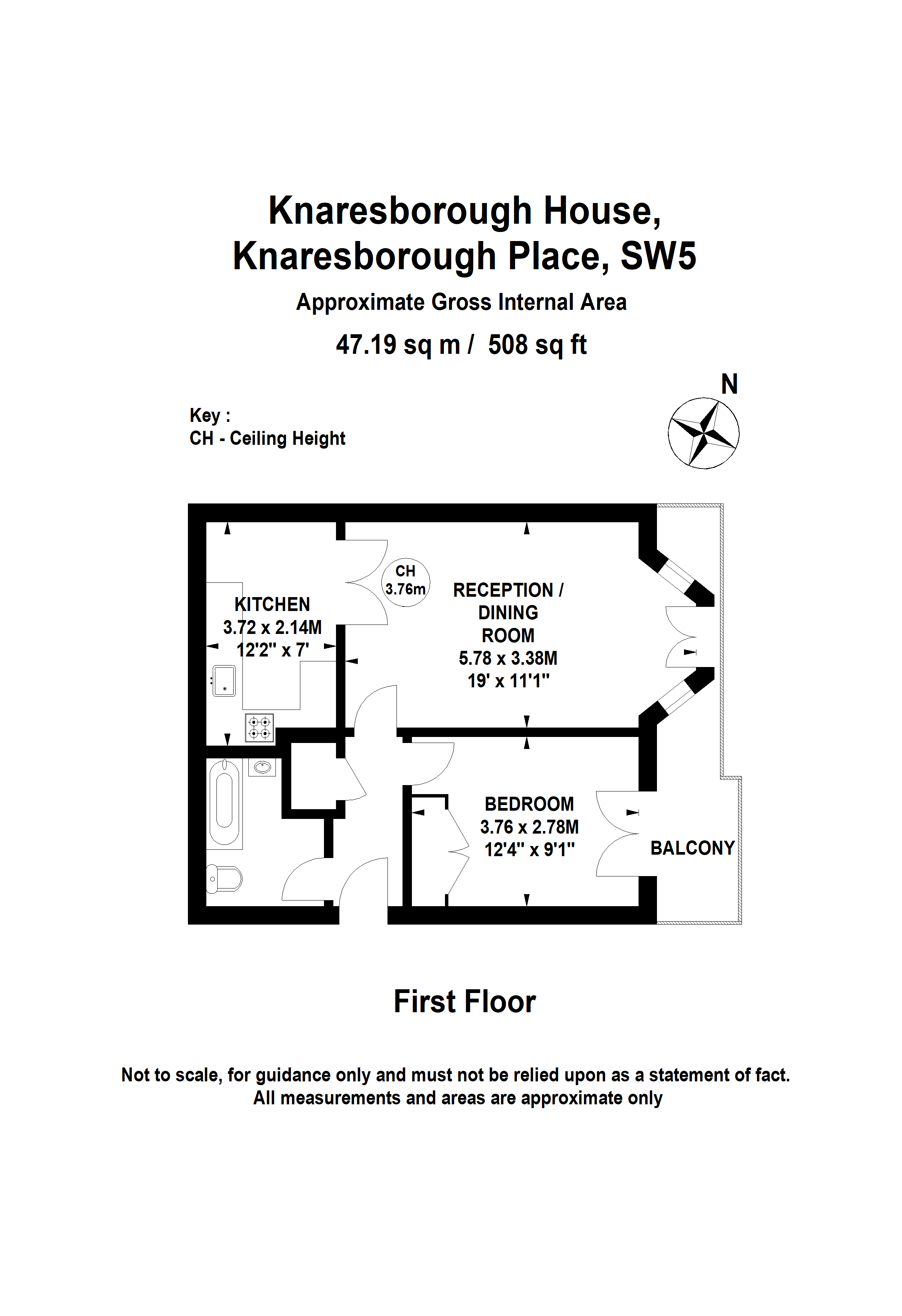 12a Knaresborough House, 5-7, Knaresborough Place, London floorplan