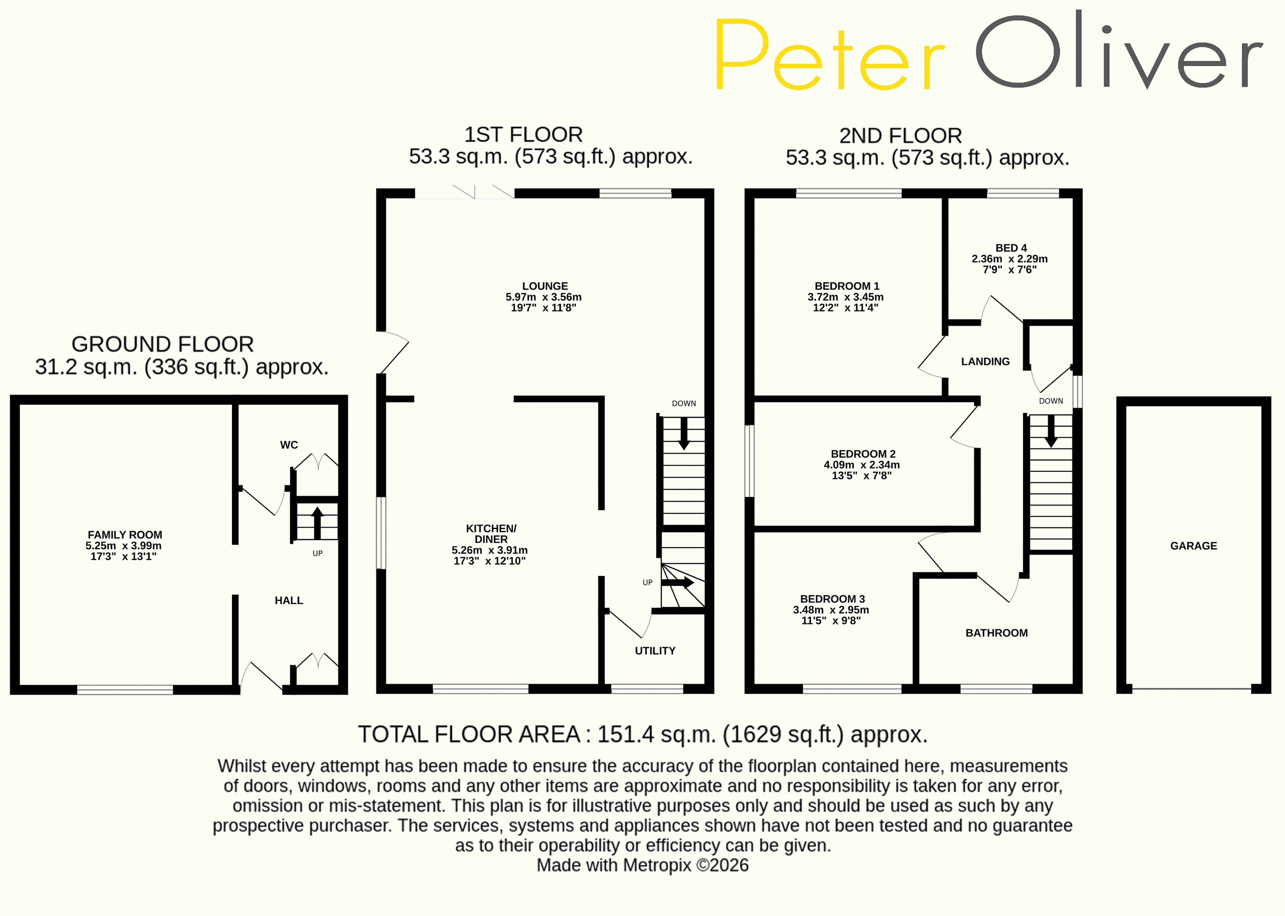 25, Oliver Close, Crowborough floorplan