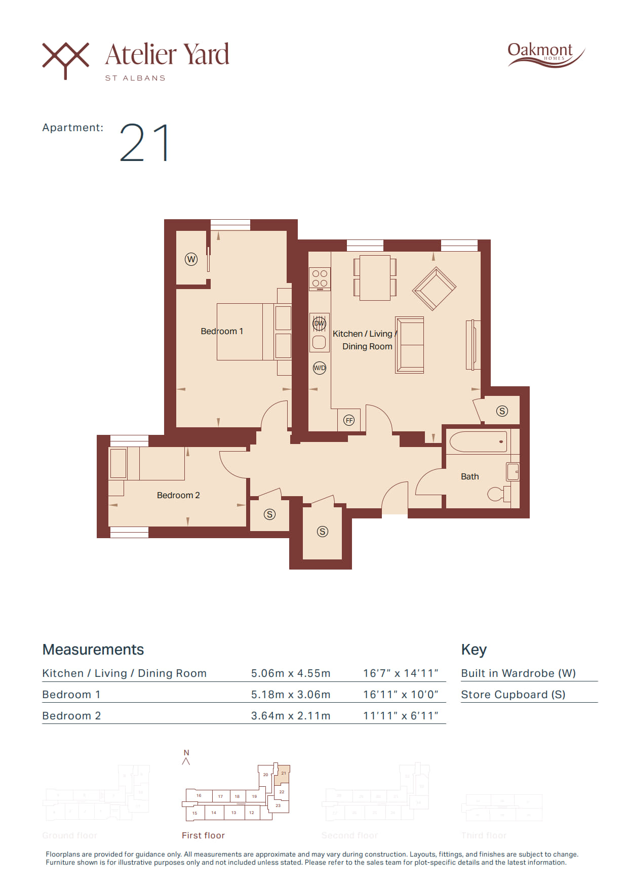 21 Atelier Yard, 63-77 Victoria Street, St Albans floorplan