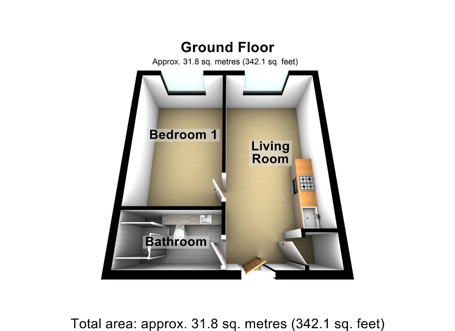 1 Bedrooms Flat to rent in Park Street West, Luton LU1