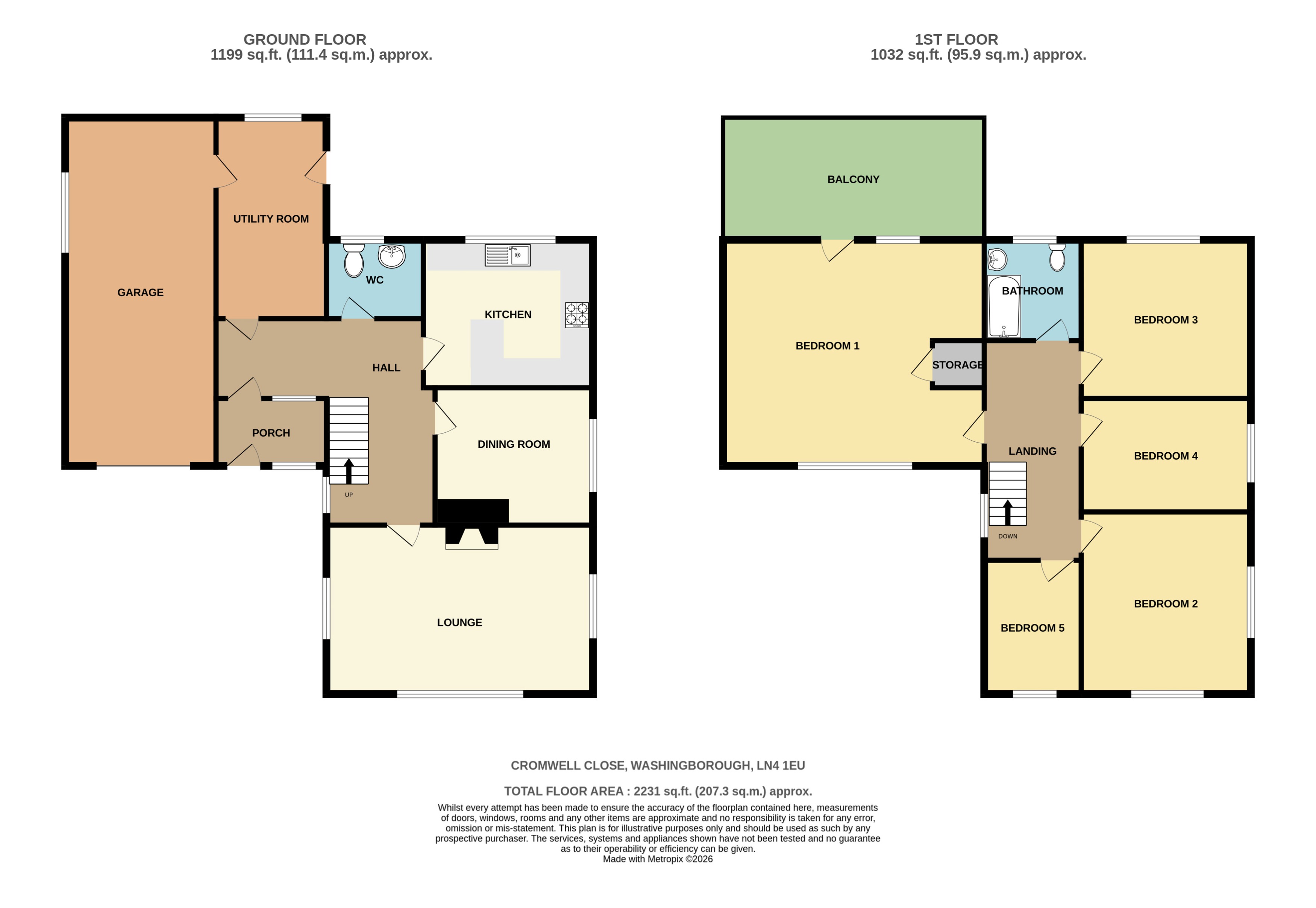 4, Cromwell Close, Washingborough floorplan
