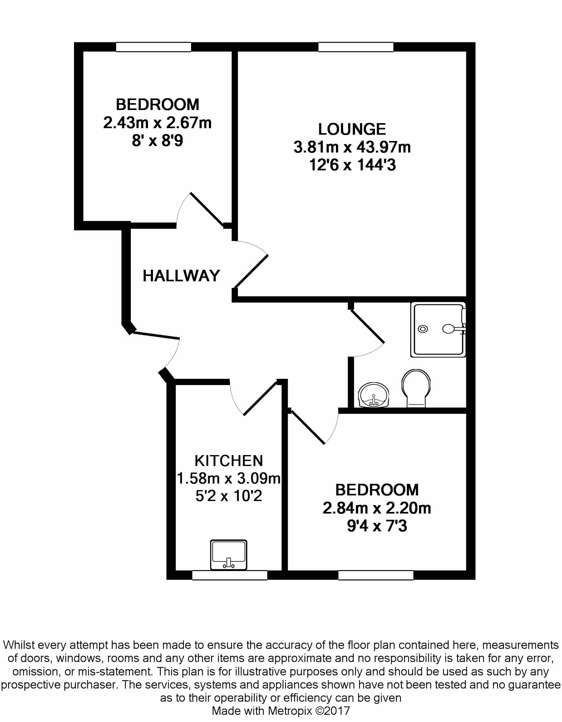 2 Bedrooms Flat for sale in 5/3 Princes Street, Hawick TD9