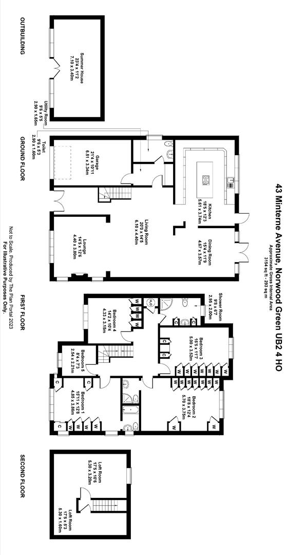 43, Minterne Avenue, Norwood Green floorplan