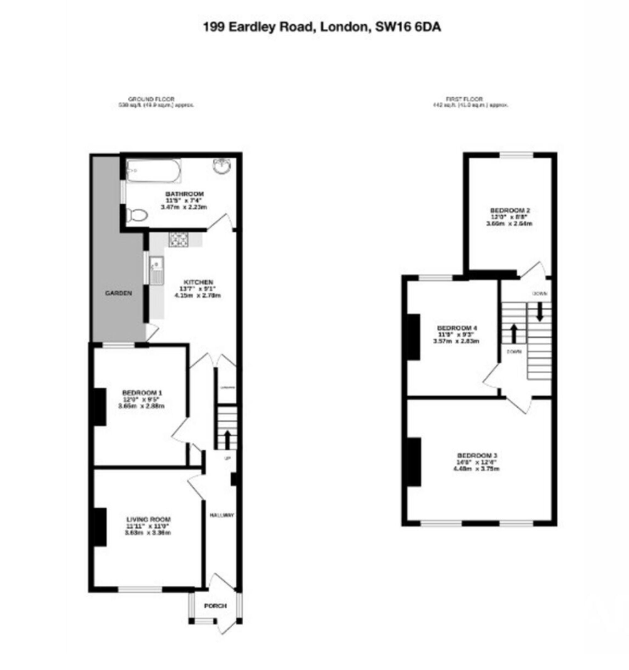 199 Eardley Road, London floorplan