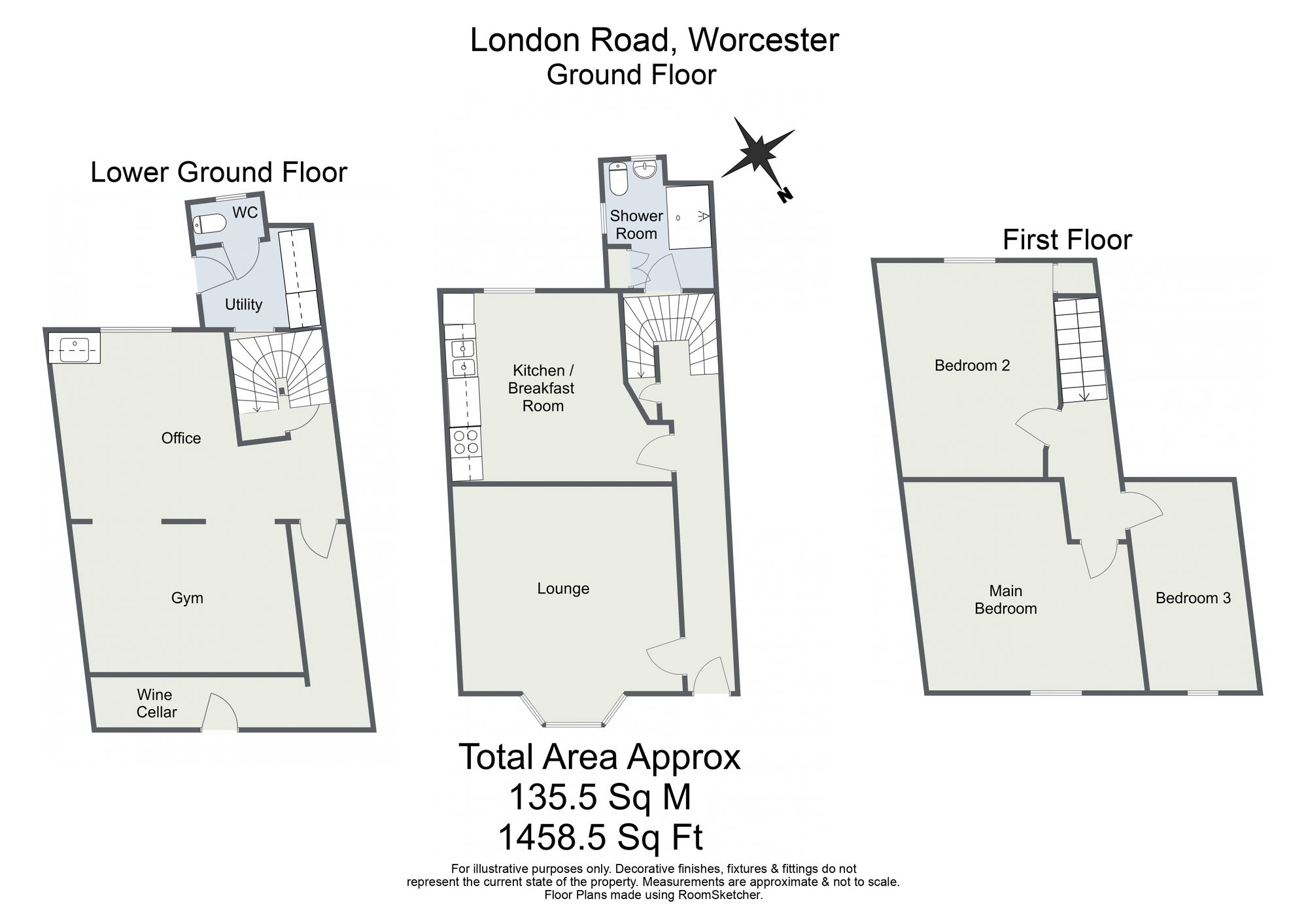 128 London Road, Worcester floorplan