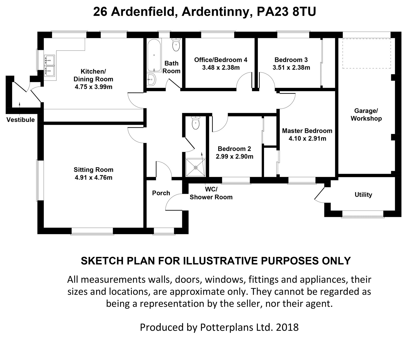 An Darag, 26 Ardenfield, Ardentinny, Argyll And Bute PA23, 4 bedroom