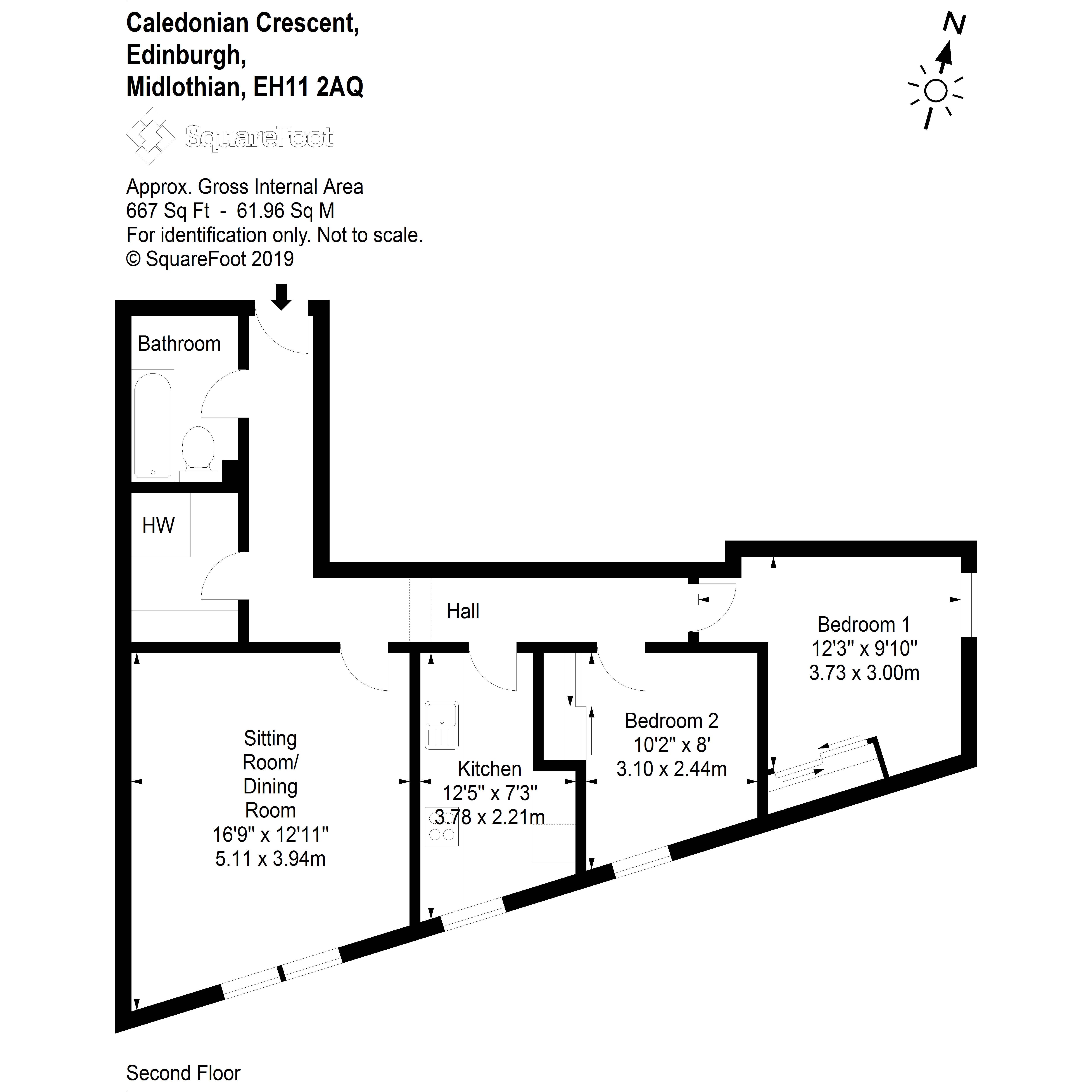 2 Bedrooms Flat for sale in 39/8 Caledonian Crescent, Edinburgh EH11