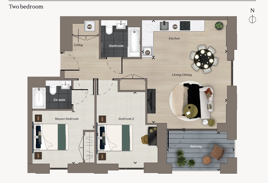 The Verdean - The Aster, B3.18.03, Joseph Avenue, London floorplan