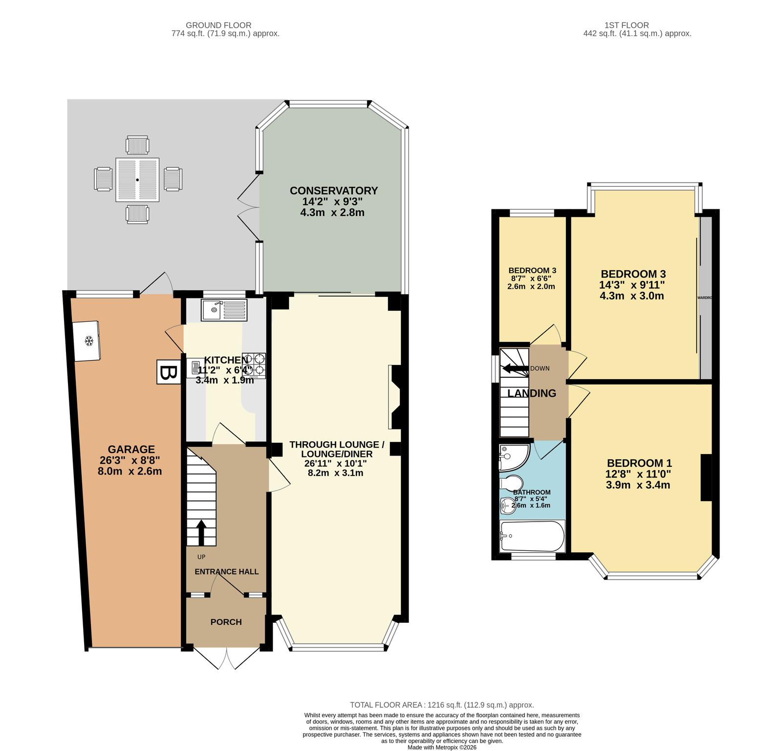 174, Sunnymead Road, Birmingham floorplan