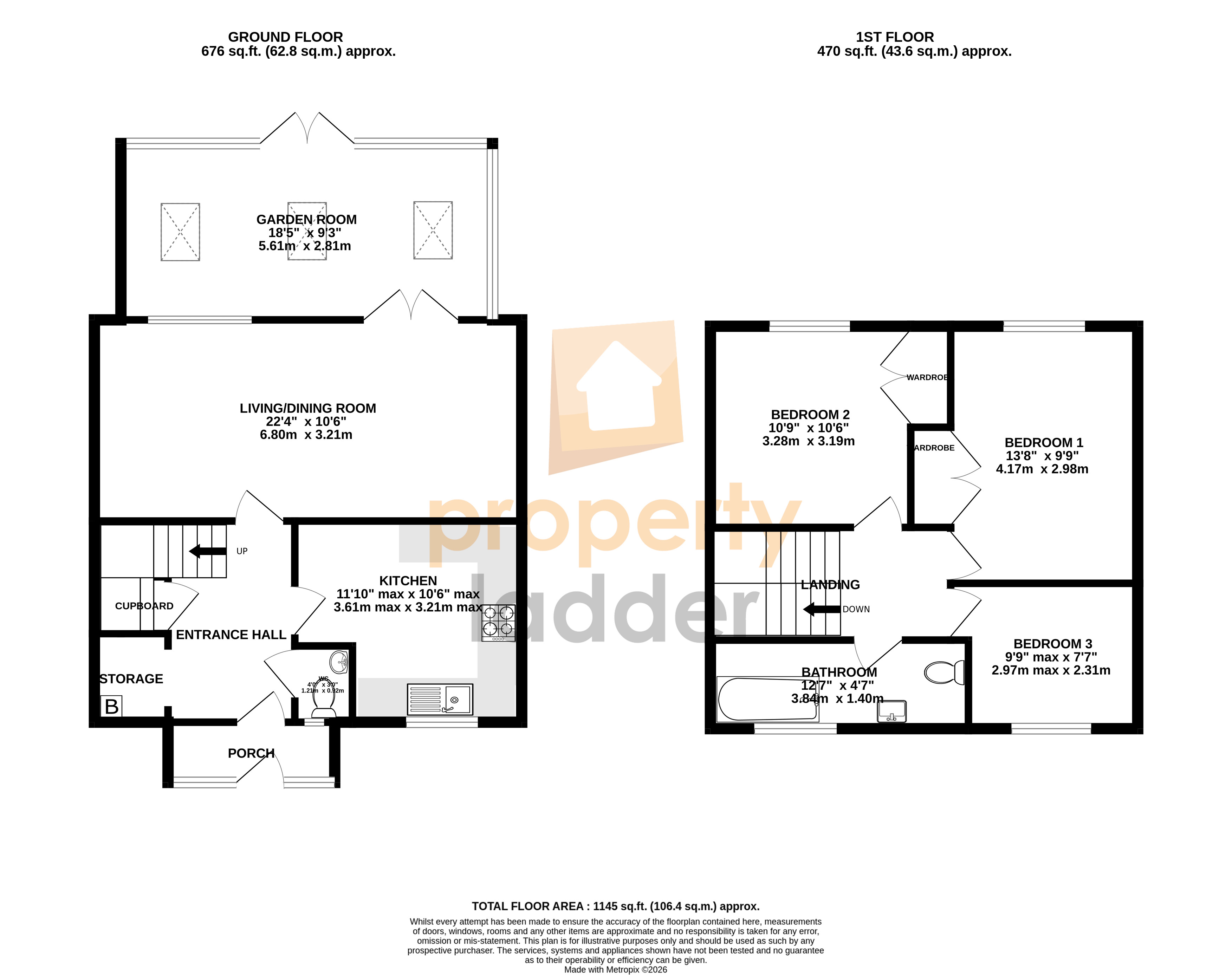 96, Hillmead, Norwich floorplan